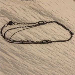 Lia Sophia long black chain necklace